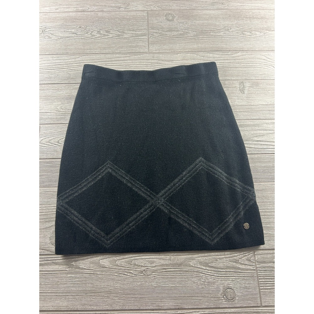 Royal Robbins Standard Fit Mini Skirt Womens M Black Wool Blend Pull On Casual